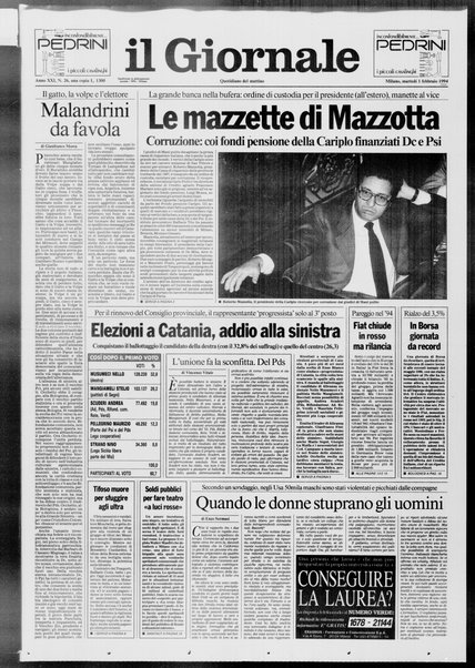 Il giornale : quotidiano del mattino